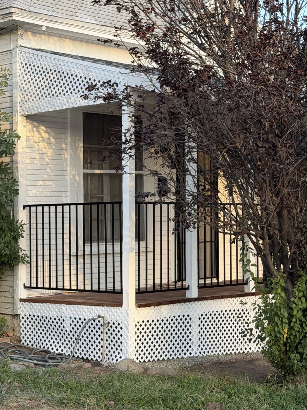 New iron railing and refinished deck