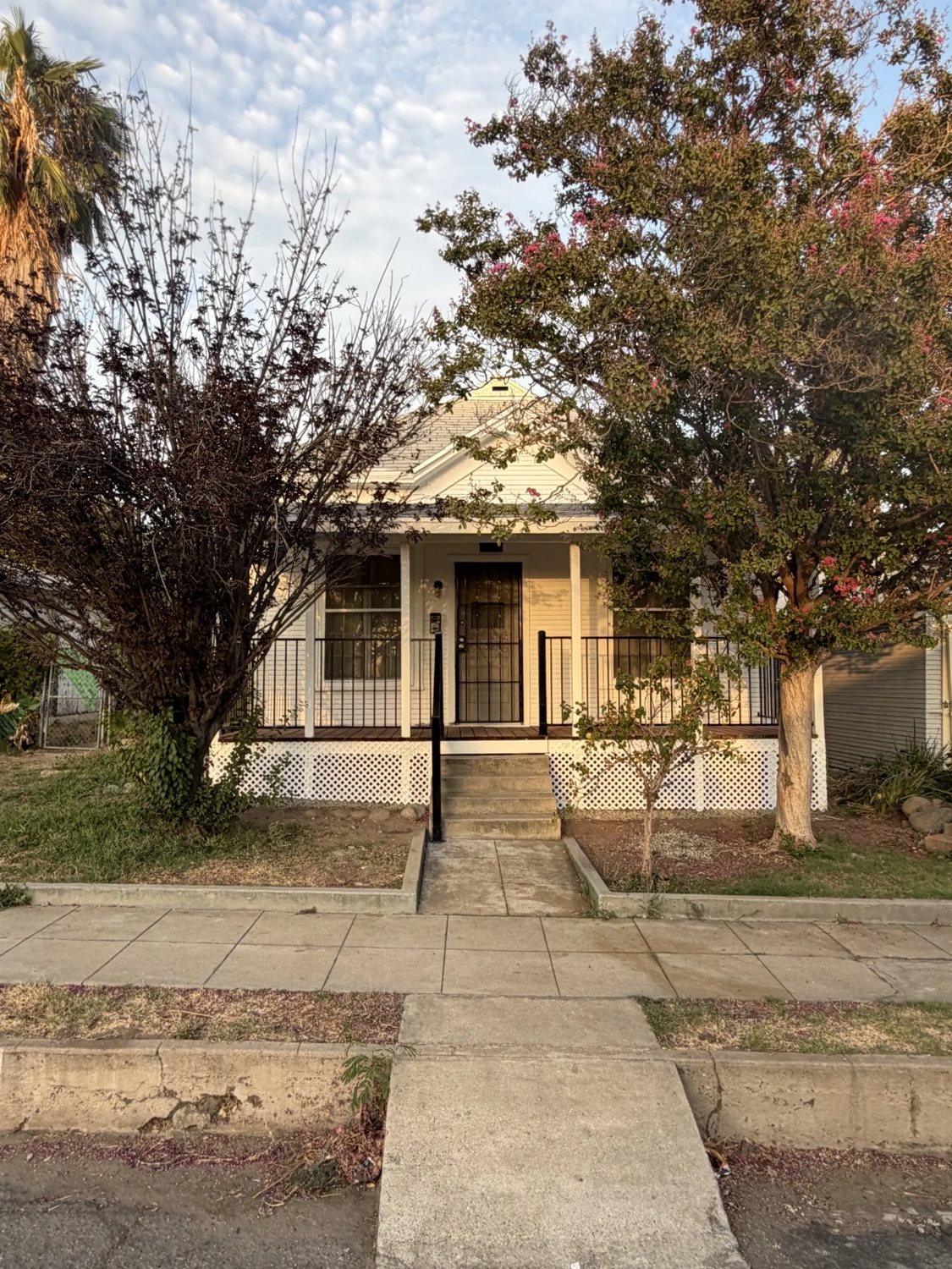 Completed front porch rebuild, street view